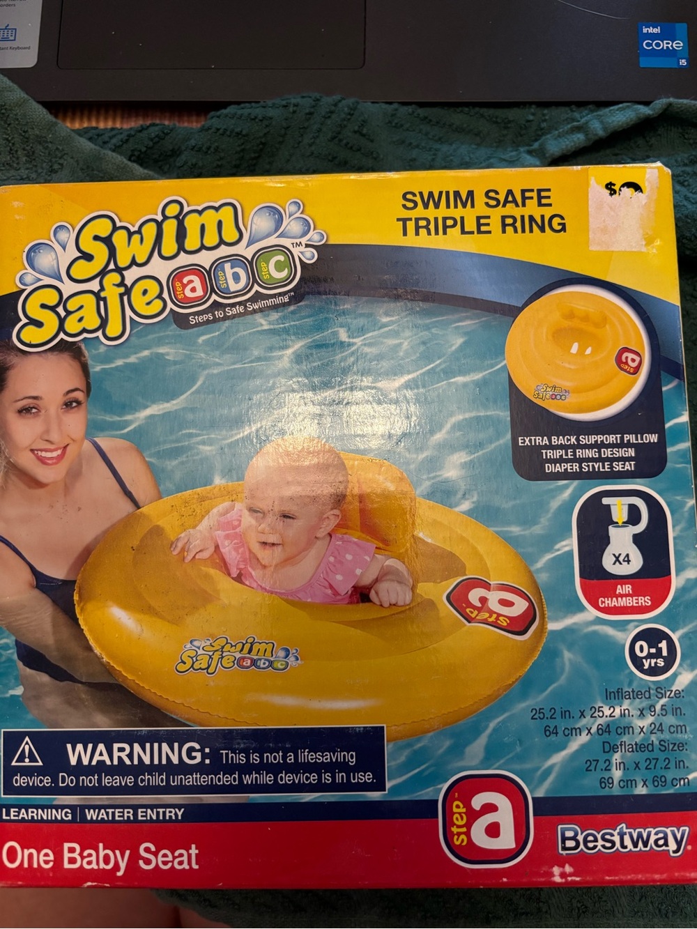 Swim Safe Yellow Baby Seat Float